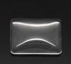 Immagine di Vetro Cupola CabochonCabochon per Abbellimento Rettangolo Flatback Clear Trasparente Nulla Disegno 25x18mm, 10 Pz