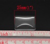 Immagine di Vetro Cupola CabochonCabochon per Abbellimento Rettangolo Flatback Clear Trasparente Nulla Disegno 25x18mm, 10 Pz