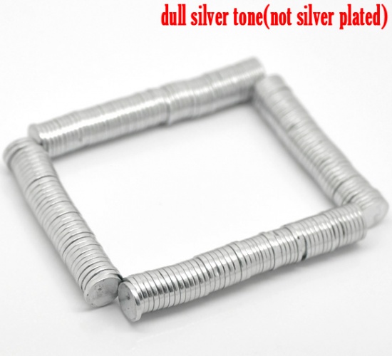 Picture of Silver Tone Super Strong Neodymium Disc Magnets 10mm(3/8"),sold per packet of 10