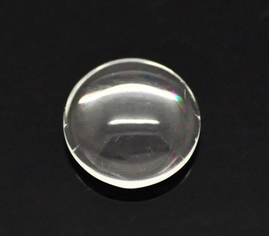 Immagine di Vetro Cupola CabochonCabochon per Abbellimento Tondo Flatback Clear Trasparente Nulla Disegno 8mm Dia, 200 Pz