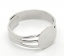 Immagine di Ottone Regolabile Anello Tondo Tono Argento 18.3mm(US ) 10 Pz