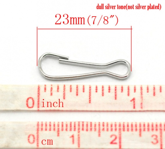 Immagine di Lega di Ferro Porta Carta D'identità Tono Argento 23mm x 7mm, 200 Pz