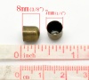 Image de 100 perles coupelle cap embout couleur bronze 8x7mm