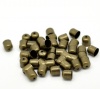 Image de 100 perles coupelle cap embout couleur bronze 8x7mm