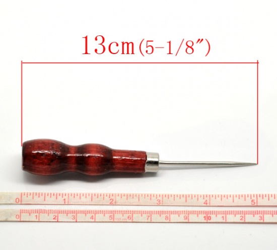 Immagine di Legno + Ferro Strumenti per Cucitura Rosso Scuro Tono Argento 13.0cm, 5 Pz