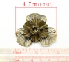 Изображение Кабошоны и Наклейки Металлические Цветы Античная Бронза 4.7см диаметр, 20 ШТ
