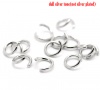 Picture of 1mm Iron Based Alloy Open Jump Rings Findings Round Silver Tone 7mm Dia, 500 PCs
