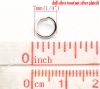 Picture of 1mm Iron Based Alloy Open Jump Rings Findings Round Silver Tone 7mm Dia, 500 PCs