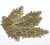 Bild von Filigran Verbinder Verzierung Raute Antik Bronze Blumen Hohl 8.5cm x 3.4cm, 30 Stück