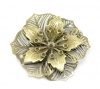 Image de 10 Camées Fleur Couleur bronze 5.5cm x 4.8cm