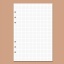Picture of (60 Sheets) Paper Loose Leaf Notebook Inner Page Refill Spiral Binder White Rectangle 12.3cm x 8.2cm, 1 Copy
