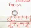 Immagine di Acciaio Inossidabile Anello Aperto Anelli Aperti Tondo Tono Argento 7mm Dia, 500 Pz