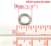 Изображение 304 нержавеющая сталь Колечки Разрезные Круглые Серебряный Тон 9мм диаметр,200 шт