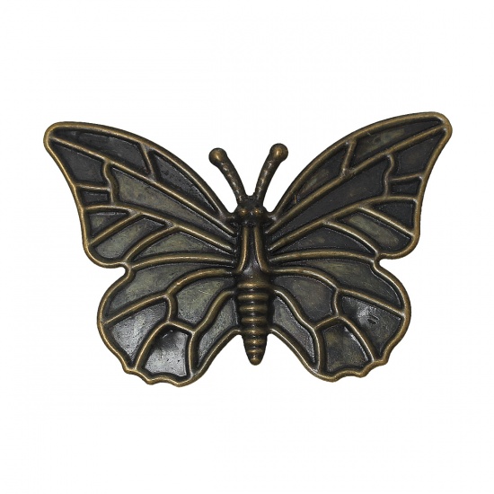Image de 30 Estampes Papillon Couleur Bronze 6cm x 4cm