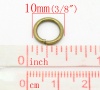 1.5mm 合金 丸カン 丸カン 円形 銅古美 10mm直径、 200 個 の画像