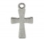 Bild von Silberfarbe Edelstahl Kreuz Anhänger 12mmx7mm,verkauft eine Packung mit 50