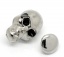 Picture of Zinc Based Alloy Spike Rivets Studs Halloween Skull Antique Silver Color 15mmx9mm( 5/8"x 3/8") 7mm(2/8") Dia, 50 Sets