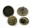 Picture of Brass Tie Tac Lapel Pin Brooches Findings Round Antique Bronze Cabochon Settings (Fits 12mm Dia.) 14mm x10mm( 4/8" x 3/8") 11mm x6mm( 3/8" x 2/8"), 30 Sets