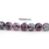Picture of Glass Loose Beads Round Purple Pattern Drawbench About 10mm Dia, Hole: Approx 1mm, 82cm long, 2 Strands (Approx 80 PCs/Strand)