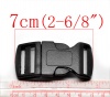 Bild von ABS Plastik Steckschnalle Klickverschluss für Paracord Armband Unregelmäßig Schwarz 7cm x 3.2cm 10 Sets