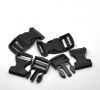 Imagen de ABS Grilletes para la supervivencia de la pulsera de Irregular,Negro 7cm x 3.2cm, 10 Juegos