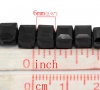 Imagen de Cuentas Flojas Cristal Vidrio de Square,Facetas Negro 6mm x 6mm, Agujero: acerca de 1mm, 55cm 100 unidades por 1 Sarta