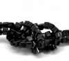 Imagen de Cuentas Flojas Cristal Vidrio de Square,Facetas Negro 6mm x 6mm, Agujero: acerca de 1mm, 55cm 100 unidades por 1 Sarta