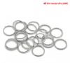 Picture of 0.7mm Iron Based Alloy Double Split Jump Rings Findings Round Silver Tone 12mm Dia, 500 PCs