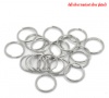 Picture of 0.8mm Iron Based Alloy Double Split Jump Rings Findings Round Silver Tone 14mm Dia, 300 PCs