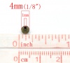 Imagen de Cuentas Espaciador Latón de Bola,Bronce Antiguo Estrella 4mm Diámetro, Agujero: acerca de 1mm, 200 Unidades                                                                                                                                                   