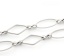 Immagine di Ottone Catena a Forma di Rombo & Ovale Tono Argento 16x9mm 16x8mm, 1 Pz (Circa 1 M/Pz)