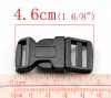 ABS サバイバルブレスレット用シャックル 不規則 黒 4.6cm x 2.1cm、 50 セット の画像