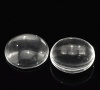 Picture of Transparent Glass Dome Seals Cabochons Round Flatback Clear 15mm( 5/8") Dia, 50 PCs