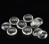 Picture of Transparent Glass Dome Seals Cabochons Round Flatback Clear 15mm( 5/8") Dia, 50 PCs
