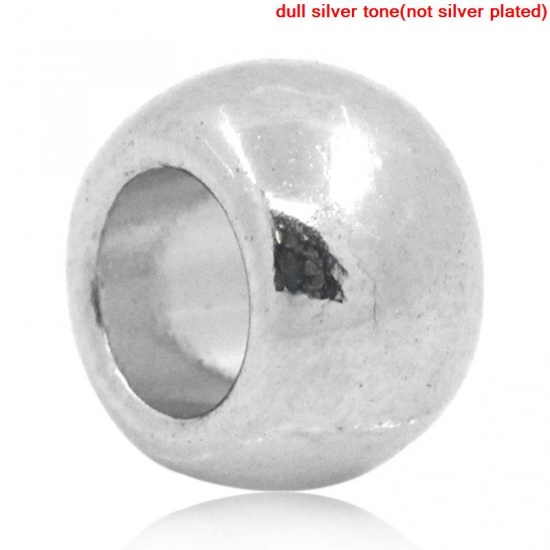 Picture of Spacer Beads Round Silver Tone 6x5mm,100PCs
