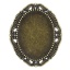 Immagine di Lega di Zinco Connettore Ovale Tono del Bronzo Basi per Cabochon Addetti 4.1cm x 3cm 5.4cm x 4.5cm, 5 Pz