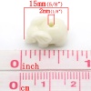 Picture of (Grade D) Coral (Imitation) Loose Beads Elephant Creamy-White About 15mm( 5/8") x 11mm( 3/8"), Hole: Approx 2mm, 20 PCs