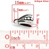Image de Bélières pour Européen Bracelet en Alliage de Zinc Forme Sac Argent vieilli à pois, Tailles de Trous: 7.7mm x 5.5mm, 15mm x 9.5mm, 50 Pièces