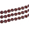 Image de Perles en Coquille Naturelle Plat-Rond Multicolore Fleurs 25mm Dia, Tailles de Trous: 1mm, 1 Enfilade, 39cm long, 15PCs/Enfilade