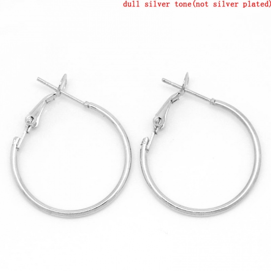 18k Earring Hoops,10/30/50/100pcs 15mm Silver Circle Earrings