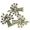 Picture of Zinc Based Alloy Pendants Tree Antique Silver (Can Hold 5mm Flat Back Rhinestone) 5.9cm x5cm(2 3/8" x2"),5PCs