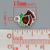 Immagine di Lega di Zinco Charm Ciondoli Campana Argento Placcato Nulla Disegno 15.0mm x 13.0mm, 10 Pz