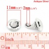 Picture of Zinc Based Alloy Halloween Charms Wizard Hat Antique Silver 11mm( 3/8") x 11mm( 3/8"), 20 PCs
