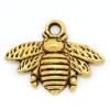Изображение Подвески Металлические Античное Золото Животное " Пчелы " 21мм x 16мм, 50 ШТ
