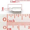 Image de Embouts pour cordon en Alliage de Zinc Forme Rectangle Argent vieilli, 5mm, 500 Pièces