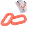 Picture of Plastic Link Chain Connectors Findings Oval Orange-Red 42mm(1 5/8") x 26mm(1"), 20 PCs