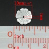 Bild von Muschel Perlen Blumen Weiß 10mm x 10mm, Loch: 1mm, 5 Stück