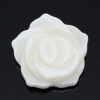 Imagen de Shell Embellishment Findings Rose Flower White 13mm x 13mm( 4/8"x 4/8"),5PCs