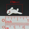 Picture of Shell Easter Embellishment Findings Rabbit White 17mm x 8mm( 5/8"x 3/8"),5PCs