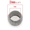 Picture of Brass Crimp Beads Round Gunmetal About 2mm( 1/8") x 1.2mm, Hole: Approx 1mm, 3000 PCs